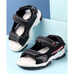 Cute Walk by Babyhug Velcro Closure Sandals with 3D Applique - Black