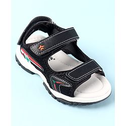 Cute Walk by Babyhug Velcro Closure Sandals with 3D Applique - Black