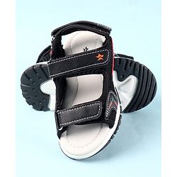 Cute Walk by Babyhug Velcro Closure Sandals with 3D Applique - Black