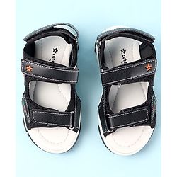 Cute Walk by Babyhug Velcro Closure Sandals with 3D Applique - Black