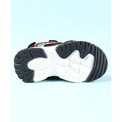 Cute Walk by Babyhug Velcro Closure Sandals with 3D Applique - Black
