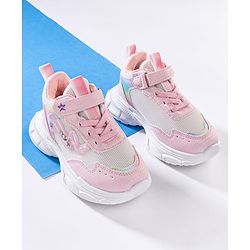 Cute Walk by Babyhug Velcro Closure Sneaker Shoes With Lace Detailing - Pink