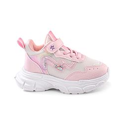Cute Walk by Babyhug Velcro Closure Sneaker Shoes With Lace Detailing - Pink