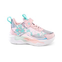 Cute Walk by Babyhug Velcro Closure Sneaker Shoes With Lace Detailing & Splash Print - Pink