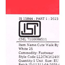 Cute Walk by Babyhug Velcro Closure Sneaker Shoes - White
