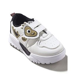 Cute Walk by Babyhug Sneaker with Velcro Closure & Animal Print - Grey