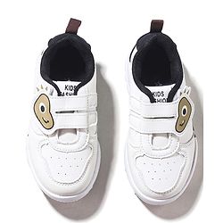 Cute Walk by Babyhug Sneaker with Velcro Closure & Animal Print - Grey