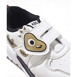 Cute Walk by Babyhug Sneaker with Velcro Closure & Animal Print - Grey