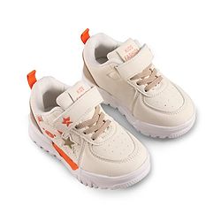 Cute Walk by Babyhug Solid Sneaker Shoes with Velcro Closure - Beige