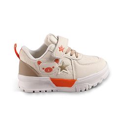 Cute Walk by Babyhug Solid Sneaker Shoes with Velcro Closure - Beige