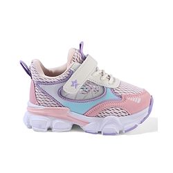 Cute Walk By Babyhug Velcro Closure Sneakers With Lace Detailing - Pink