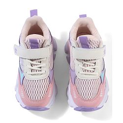 Cute Walk By Babyhug Velcro Closure Sneakers With Lace Detailing - Pink