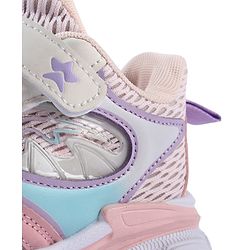 Cute Walk By Babyhug Velcro Closure Sneakers With Lace Detailing - Pink