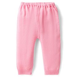 Babyhug Knitted Full Sleeves Sweater Set with Bunny Design - Pink