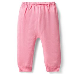 Babyhug Knitted Full Sleeves Sweater Set with Bunny Design - Pink