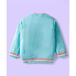 Babyhug Knit Full Sleeves Sweater Set with Cable Knit Design - Light Blue