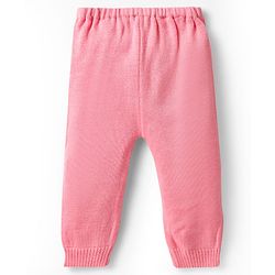 Babyhug Knitted Full Sleeves Sweater Set with Bunny Design - Pink & Light Blue