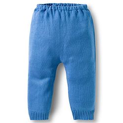 Babyhug Knit Full Sleeves Pullover Sweater Set with Star Design - Blue