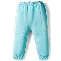 Babyhug Knitted Full Sleeves Solid Sweater Set - Light Blue