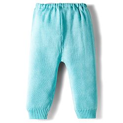 Babyhug Knitted Full Sleeves Solid Sweater Set - Light Blue
