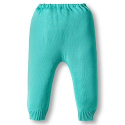 Babyhug Knit Full Sleeves Pullover Sweater Set with Heart Design - Aqua Blue