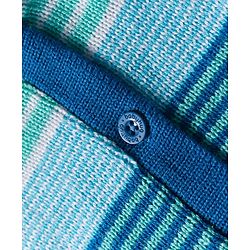 Babyhug Knit Full Sleeves Front Open Sweater Set with Stripes - Blue