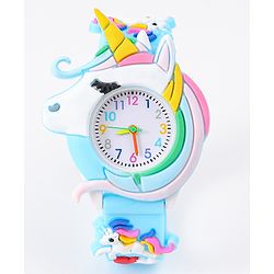 Babyhug Unicorn Shaped Analog Watch Free Size - Light Blue