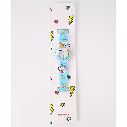 Babyhug Unicorn Shaped Analog Watch Free Size - Light Blue