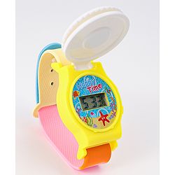 Babyhug Free Size Digital Watch With Floral Applique - Multicolour