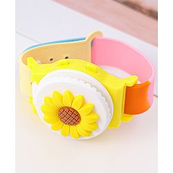 Babyhug Free Size Digital Watch With Floral Applique - Multicolour