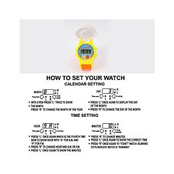 Babyhug Free Size Digital Watch With Floral Applique - Multicolour
