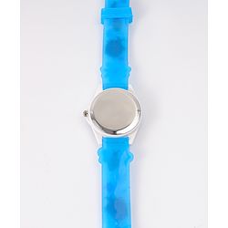 Babyhug Free Size Digital Watch With Floral & Bee Applique - Light Blue