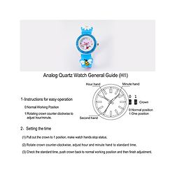 Babyhug Free Size Digital Watch With Floral & Bee Applique - Light Blue