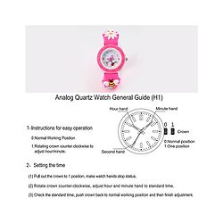 Babyhug Free Size Digital Watch With Floral & Bee Applique - Light Blue