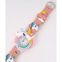Babyhug Unicorn Shaped Analog Watch Free Size - Light Blue