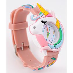 Babyhug Unicorn Shaped Analog Watch Free Size - Light Blue