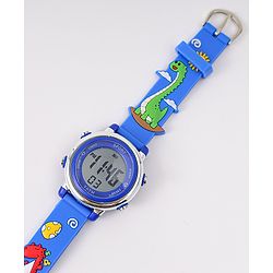 Babyhug Free Size Digital Watch with Dino Applique - Blue