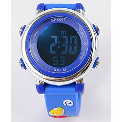 Babyhug Free Size Digital Watch with Dino Applique - Blue