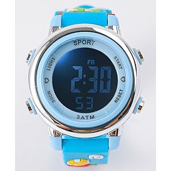 Babyhug Free Size Digital Watch with Dino Applique - Blue