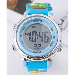 Babyhug Free Size Digital Watch with Dino Applique - Blue