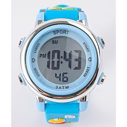 Babyhug Free Size Digital Watch with Dino Applique - Blue