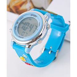 Babyhug Free Size Digital Watch with Dino Applique - Blue