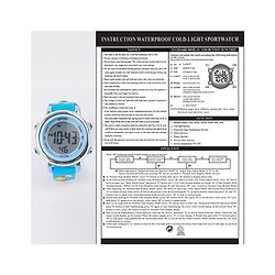 Babyhug Free Size Digital Watch with Dino Applique - Blue
