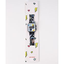 Babyhug Digital Watch With Space Theme Free Size - Black