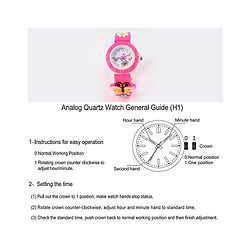 Babyhug Analog Watch with Floral & Butterfly Design - Fuchsia