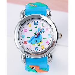 Babyhug Analog Watch with Dino Design - Red
