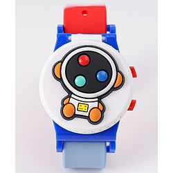 Babyhug Free Size Digital Watch With Astronaut Applique - Blue