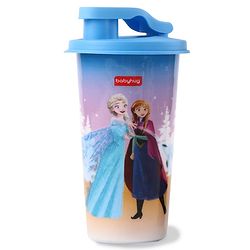 Babyhug Disney Frozen Stainless Steel Flip Flop Sipper 300ml - Light Blue| Spill Proof| Indoor and Outdoor| School Sipper| Hot & Cold Beverages