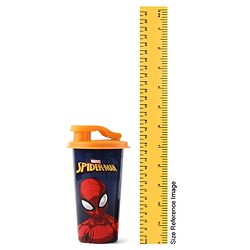 Babyhug Marvel Spiderman Stainless Steel Flip Flop Sipper 300 ml - Yellow| Spill Proof| Indoor and Outdoor| School Sipper| Hot & Cold Beverages