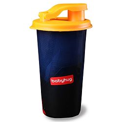 Babyhug Marvel Spiderman Stainless Steel Flip Flop Sipper 300 ml - Yellow| Spill Proof| Indoor and Outdoor| School Sipper| Hot & Cold Beverages